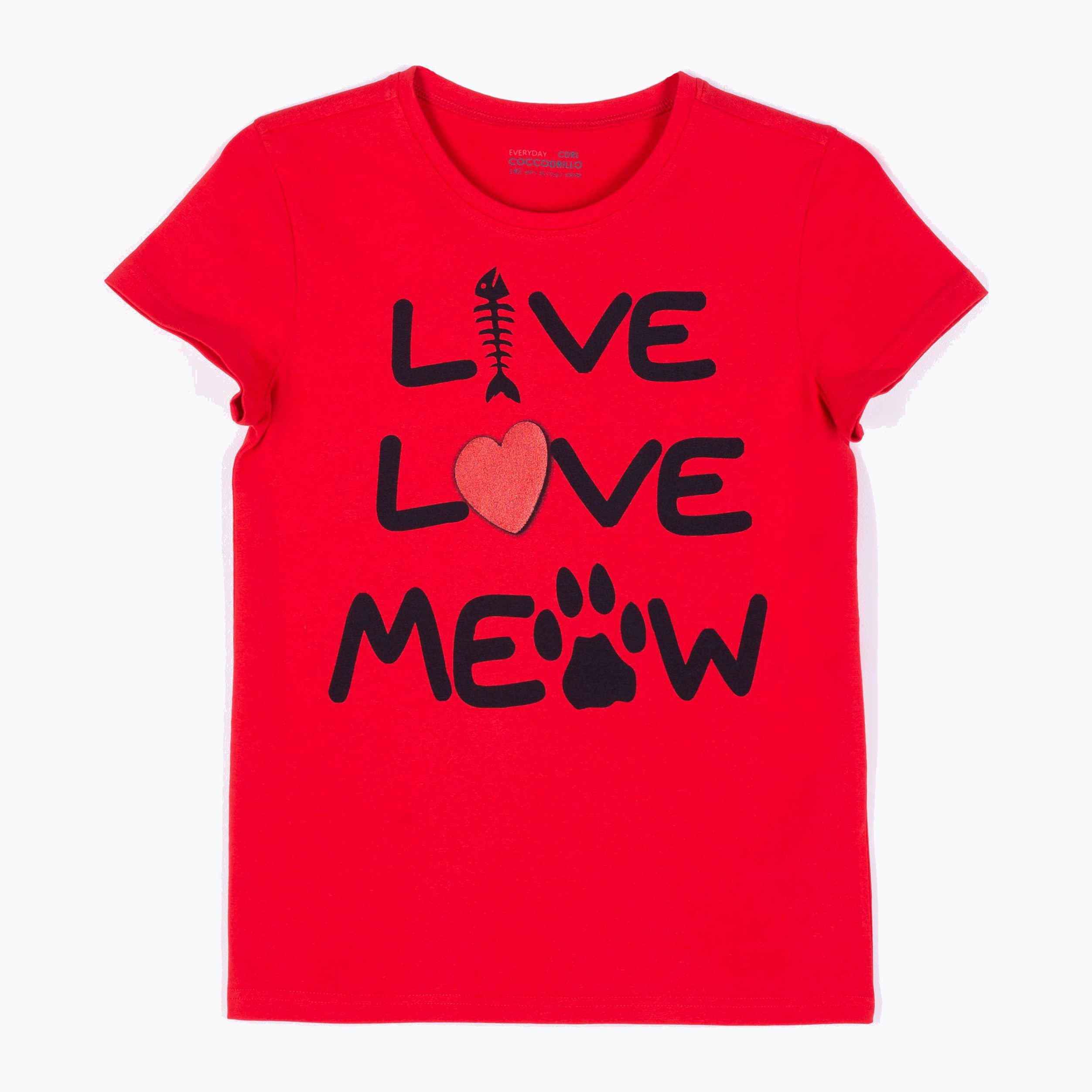 

Футболка Coccodrillo Everyday Meow WC1143203EME-009 104 см Красная (5904705495411)