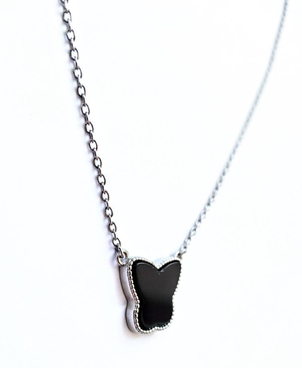 

Серебряное колье бабочка 50см 086996