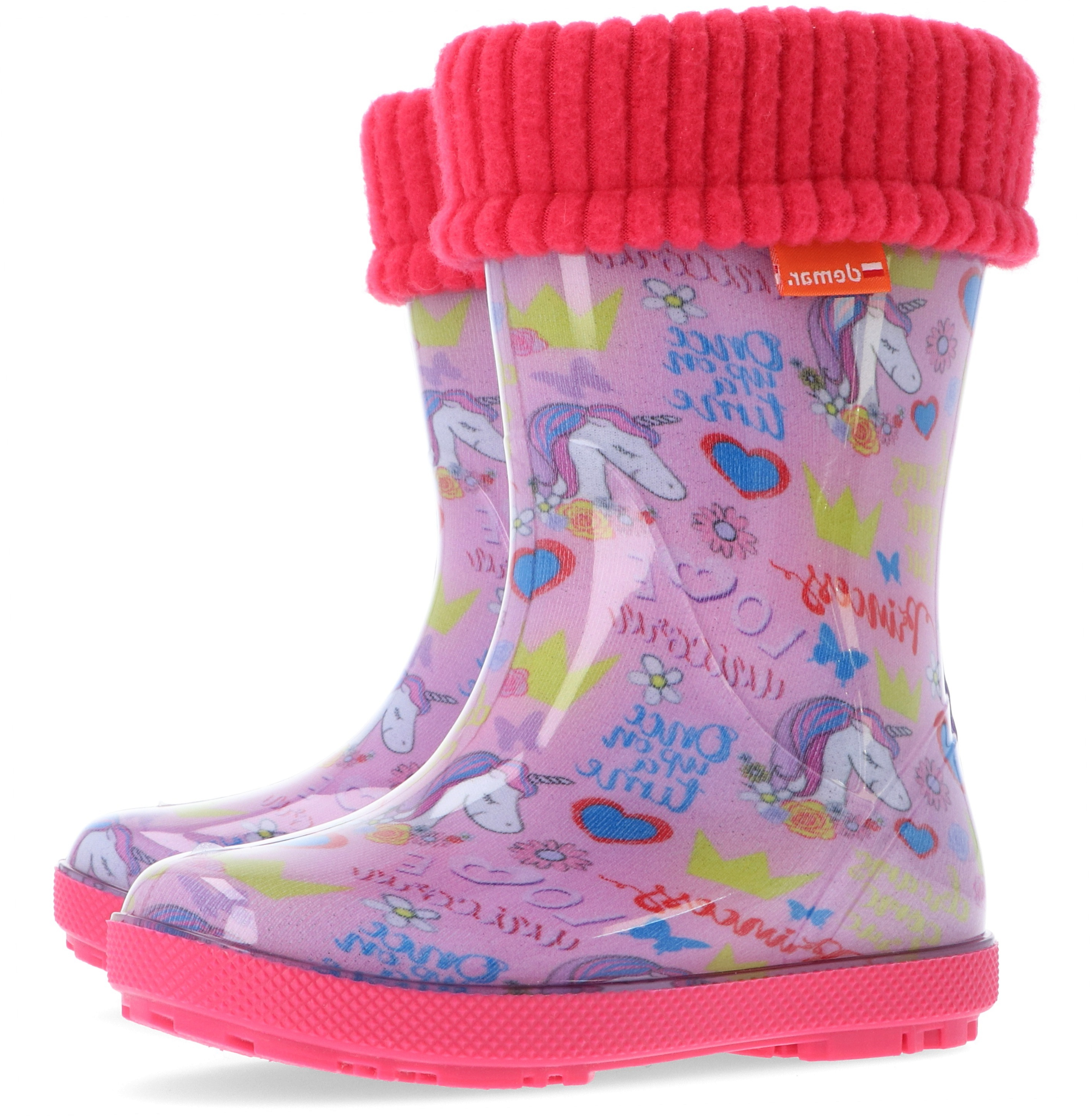 

Резиновые сапоги Demar 34-35 розовый 0048 единорог