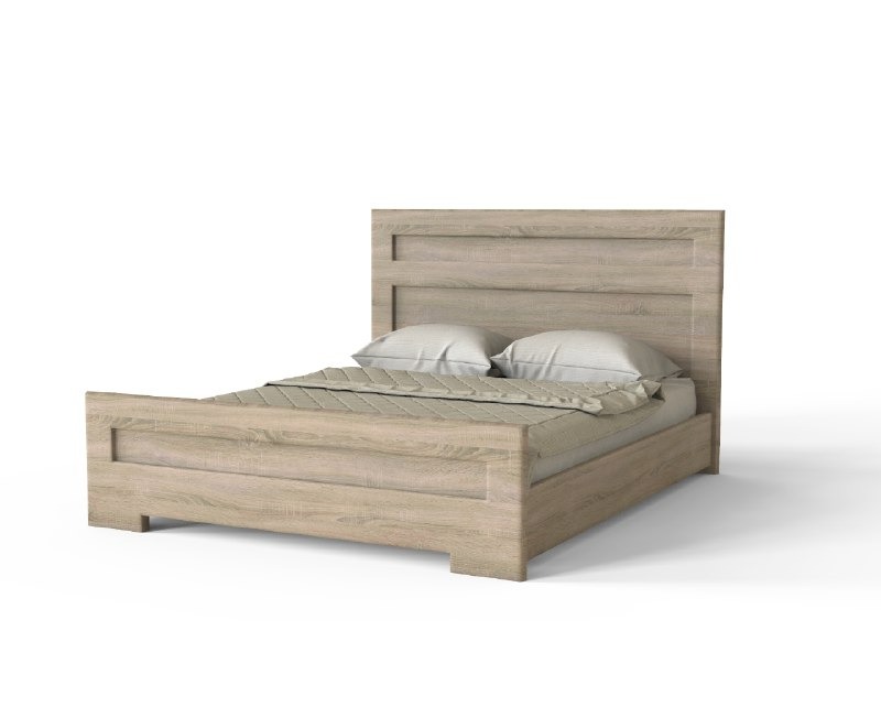 

Двуспальная кровать из ДСП Light 160x200 дуб сонома цвет Artinhead (без матраса)