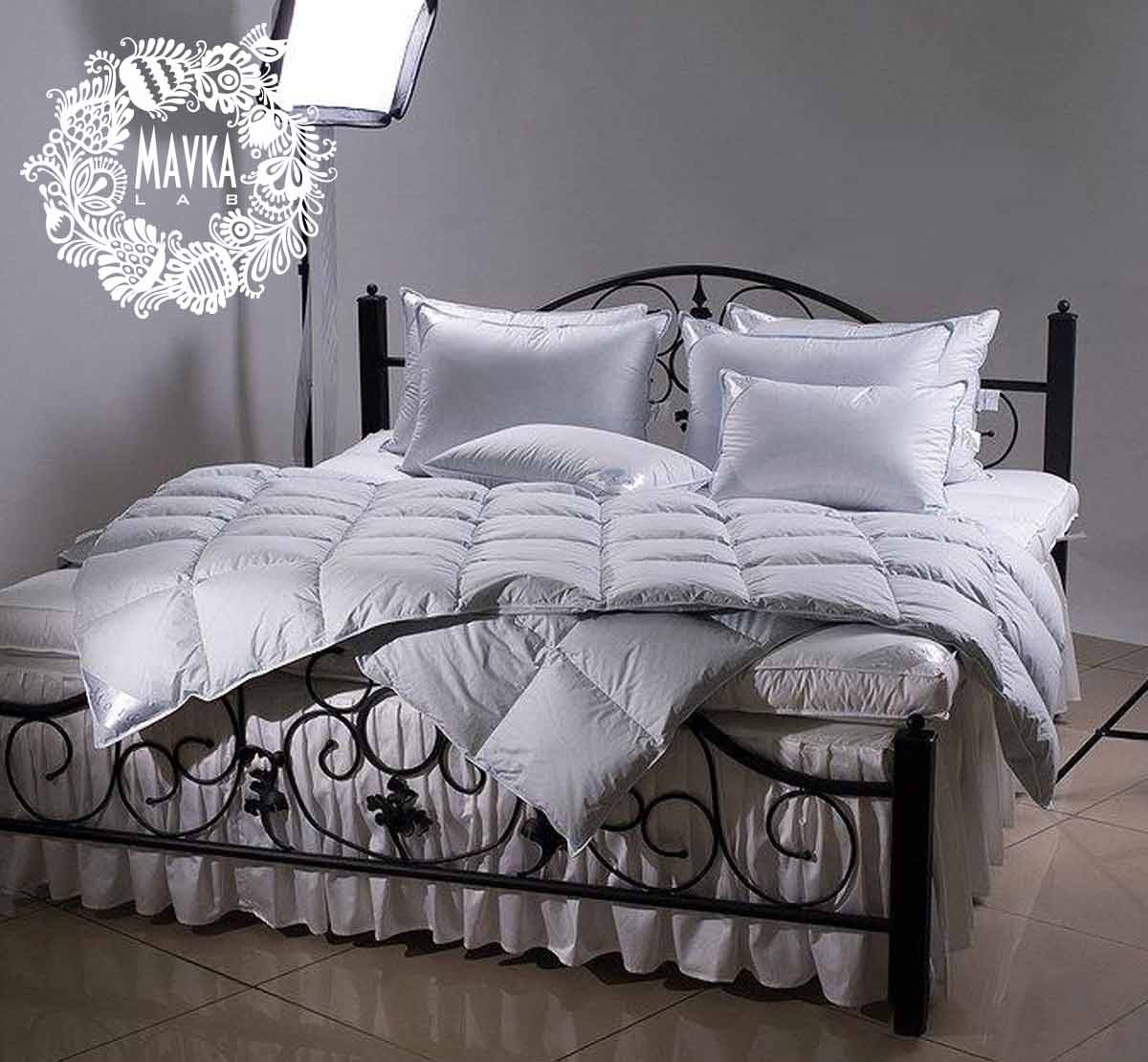 

Одеяло пуховое Mavka lab Мавка Лаб Люкс Евро двуспальное серое 800 г (НФ-00000383)