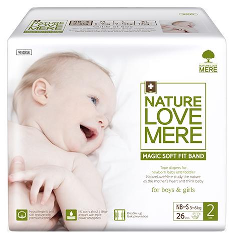 

Подгузники для новорожденных Nature Love Merе Нейче Лав Мере MAGIC SOFT FIT BAND NB-S, 26 шт. (8809402093656)