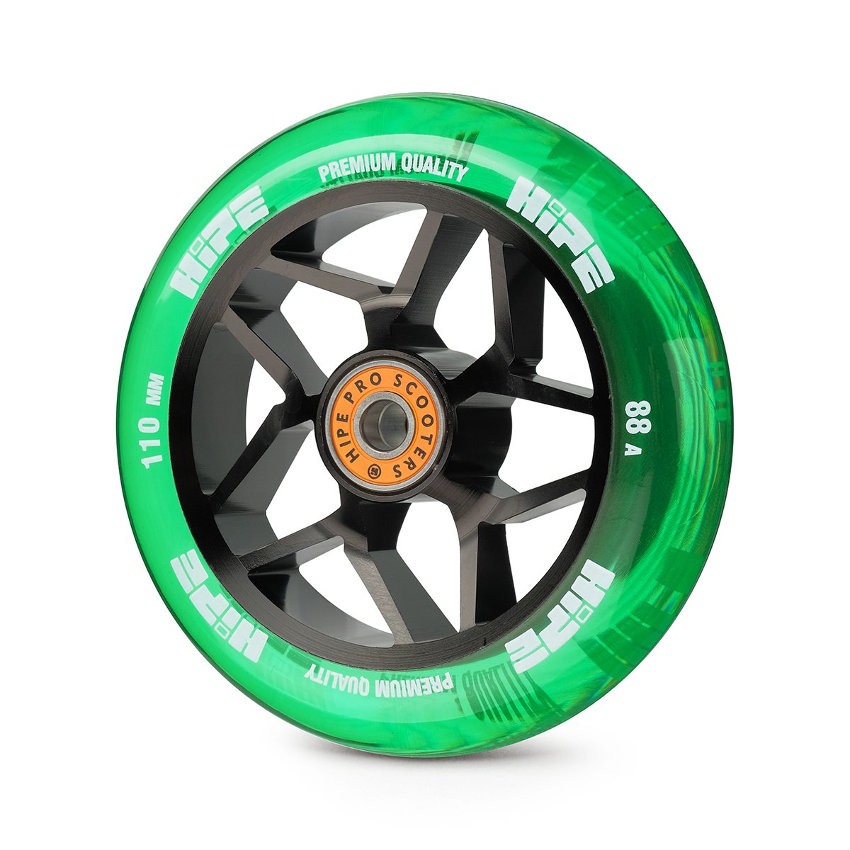 

Колесо для трюкового самоката Hipe Star wheels 110mm Black/Transparent Green