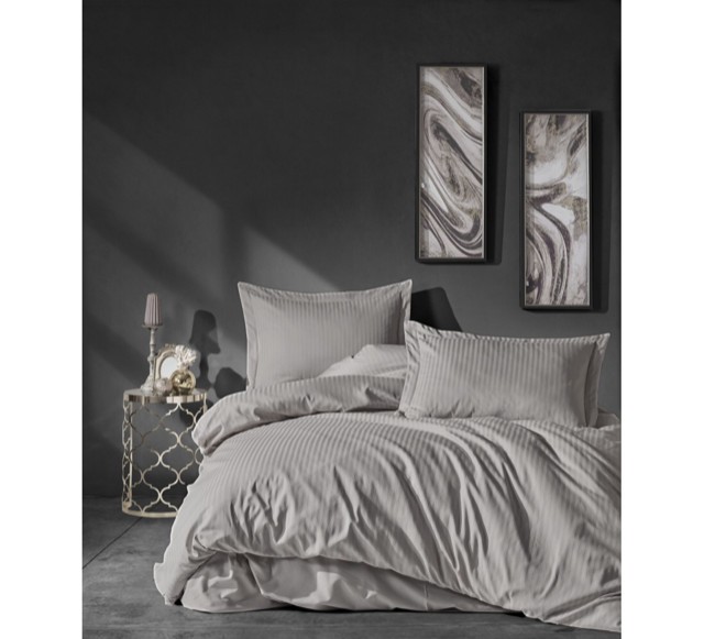 

Комплект постельного белья COTTON BOX ELEGANT СТРАЙП САТИН 200*220 Бежевый