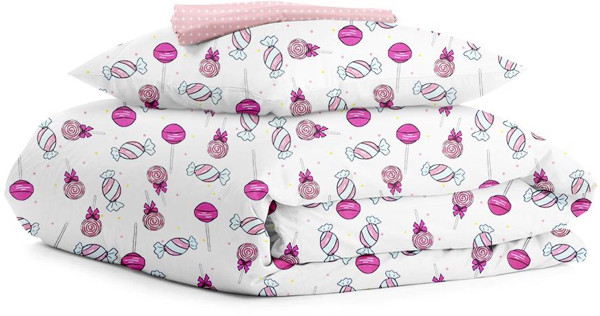 

Комплект натурального постельного белья Cosas 110х140 Lollipops_DropRose