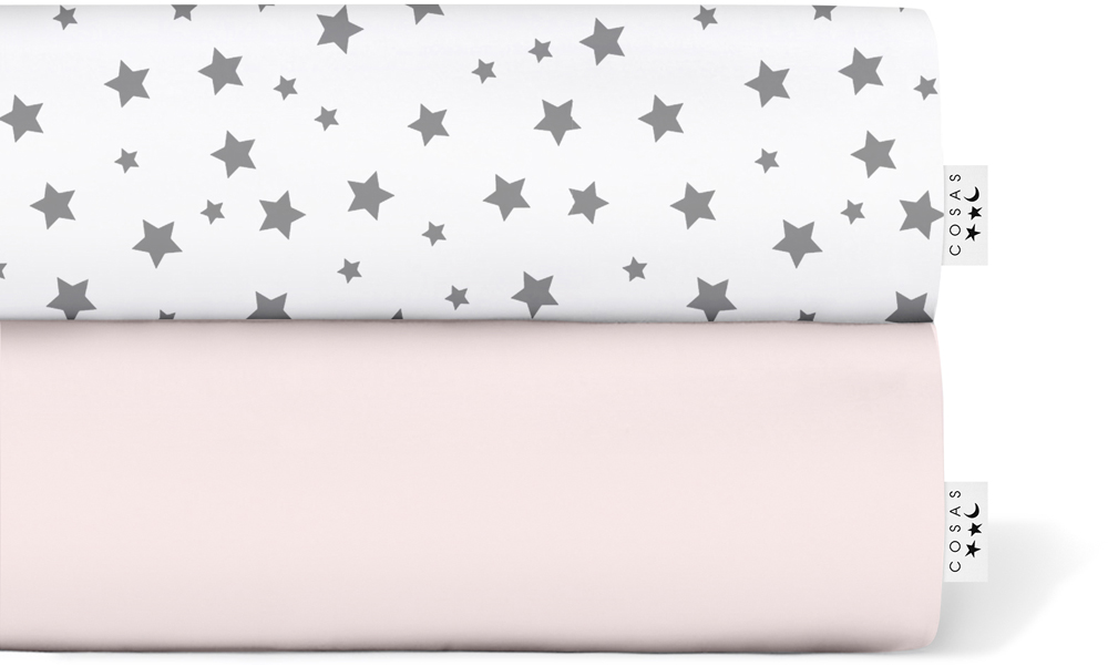 

Набор Cosas простынь 155х240 2 шт SetSheet_Rose_StarGrey