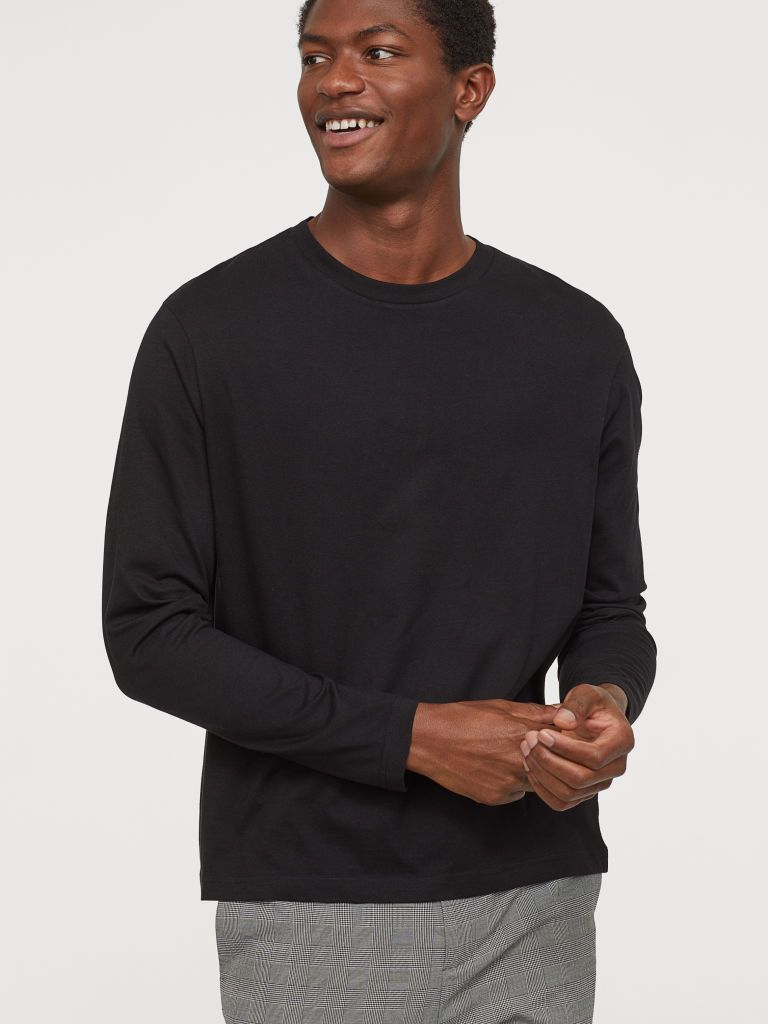 

Лонгслив H&M 0596400-8 XL Черный