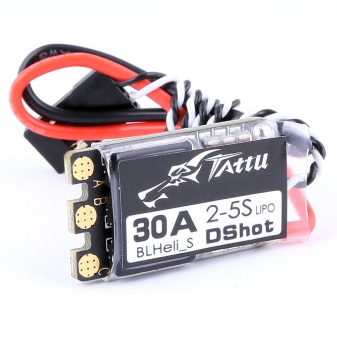 

Регуляторы Tattu 30A ESC BLHeli_S 2-5S Dshot 4шт (TA-ESC-30A-4PCS)