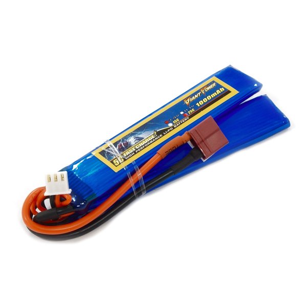 

Аккумулятор для страйкбола Giant Power Li-Pol 7.4V 2S 1300mAh 25C 12.5х21х130мм T-Plug