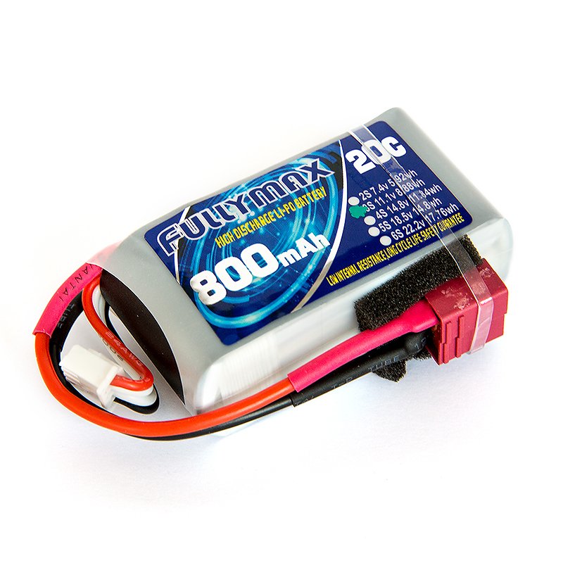 

Аккумулятор Fullymax LiPO 11,1В 800мАч 3S 20C 21,5х31х52мм 73г T-Plug (FB800XL-3S-T)