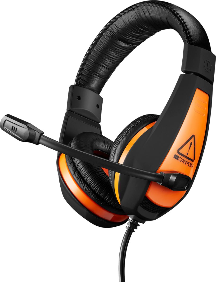 

Игровые наушники Canyon Star Raider Black/Orange (CND-SGHS1A)