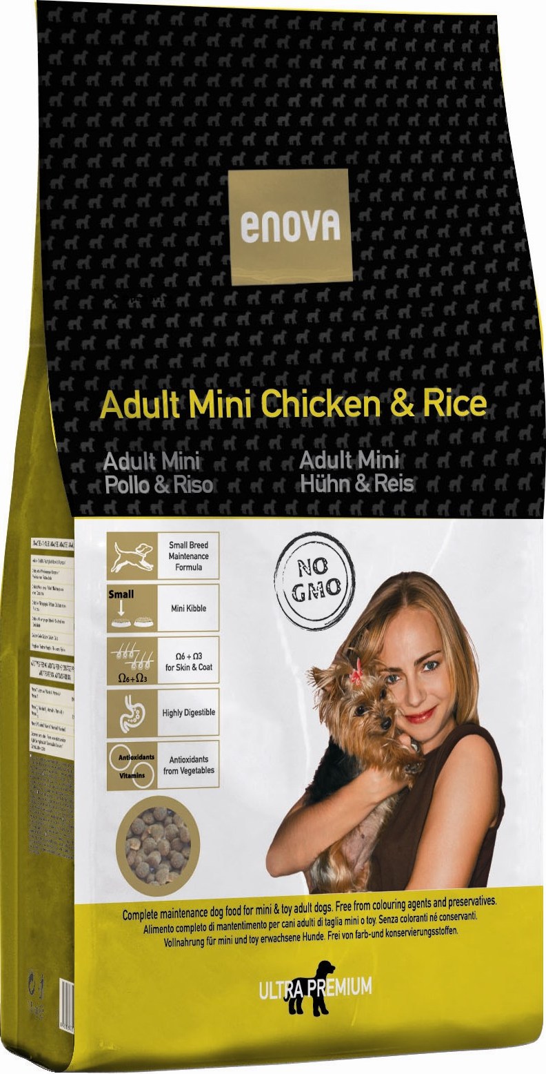 

Полнорационный сухой корм Enova Adult Mini Chicken & Rice для взрослых собак мелких пород 4 кг