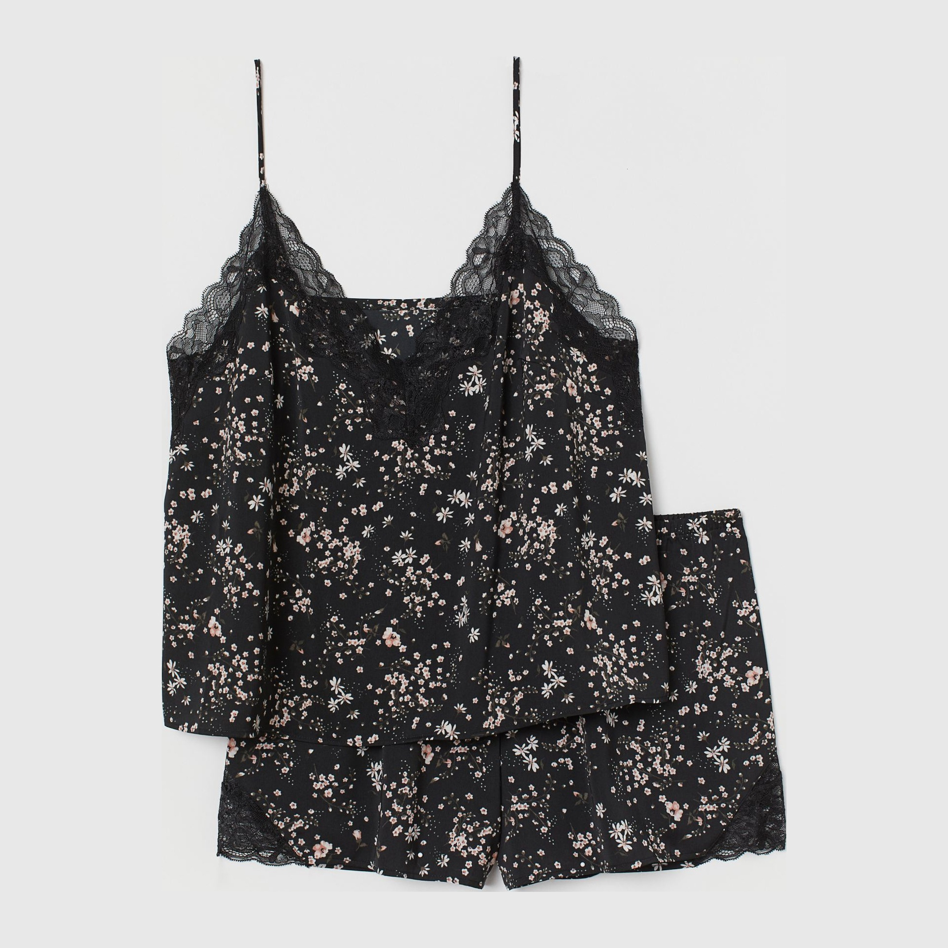 

Пижама H&M zh0823306 4XL Черная цветы