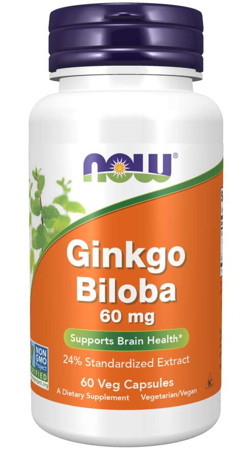 

Натуральная добавка NOW Ginkgo Biloba 60 mg, 60 вегакапсул