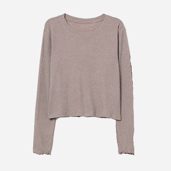 

Лонгслив пижамный H&M 0783517-1 M Розовый/Рельеф