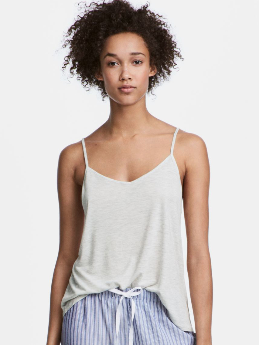 

Майка пижамная H&M 0503729-6 S Светло-серая