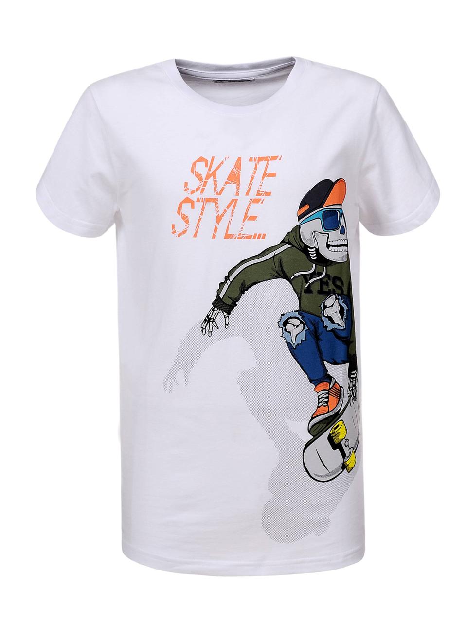 

Футболка подростковая белая Glo-Story 140, Абстрактный принт