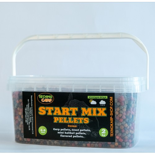 

Пеллетс Технокарп Start Pellets Mix 4-6mm холодная вода 2кг