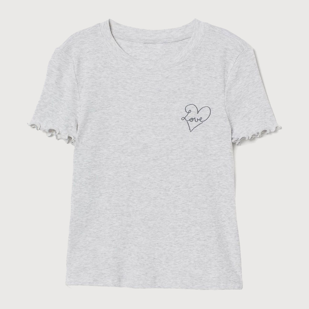 

Футболка H&M 8569191a79 XS Светло-серая