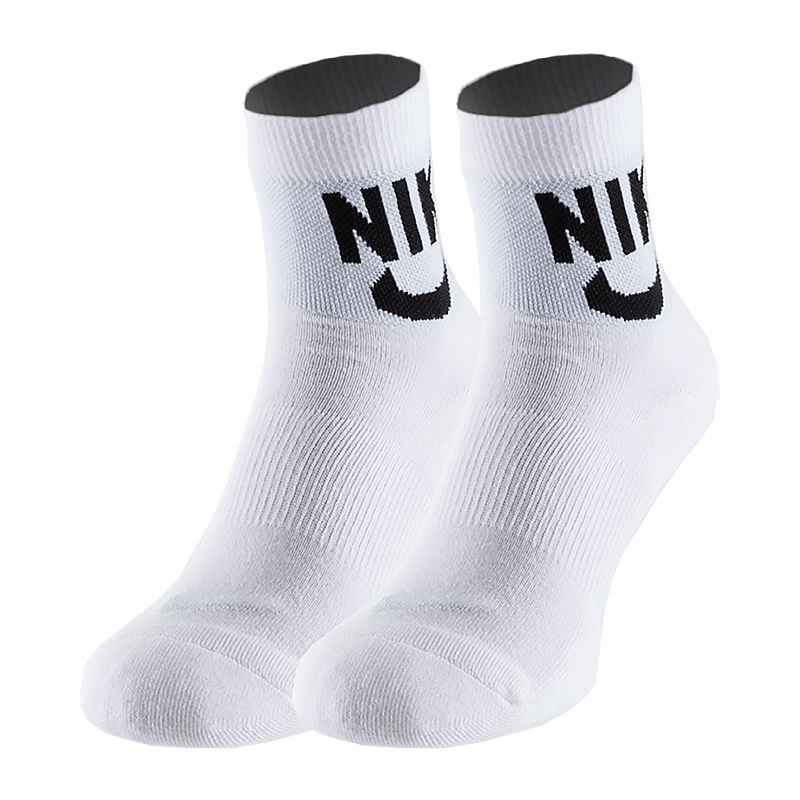

Шкарпетки Nike U NK HERITAGE ANKLE 2PR black logo 38-42р білі