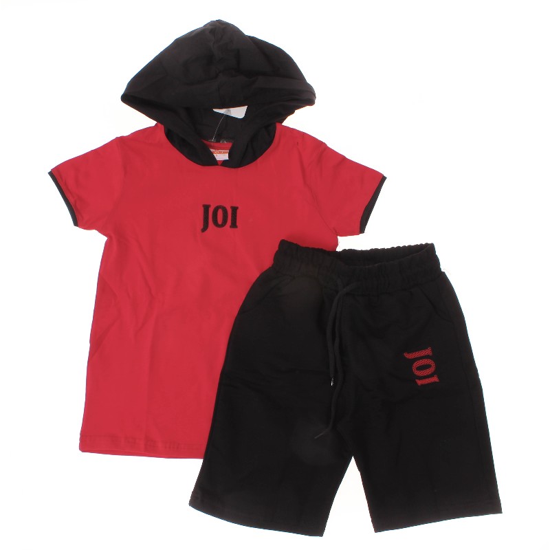 

Футболка + Шорты для мальчика JOI T-606 98 см красный/черный