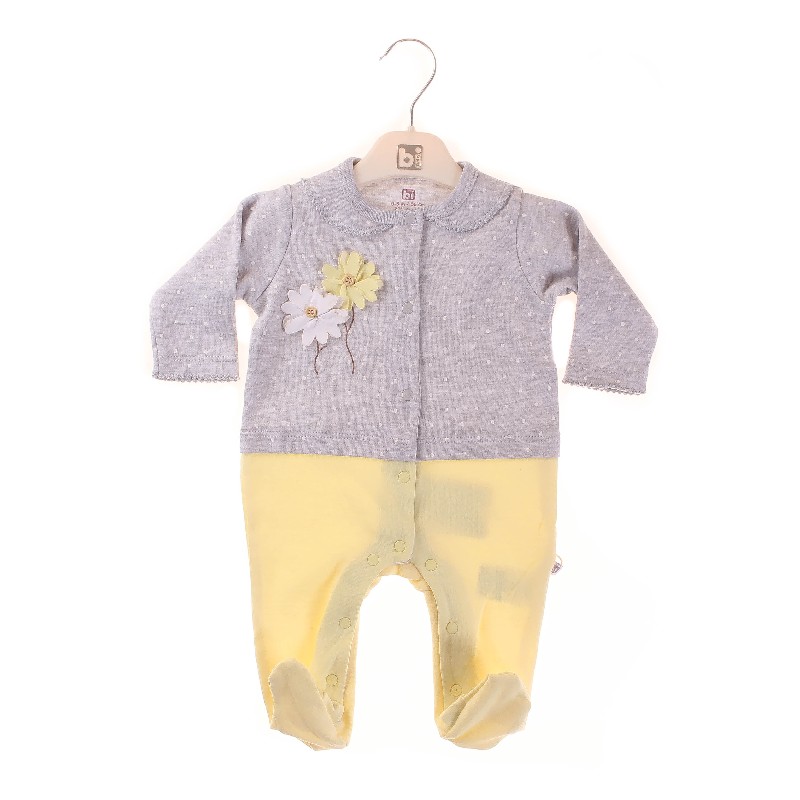 

Комбинезон для девочки BIBABY 60450 56 см м-серый/желтый (551772)