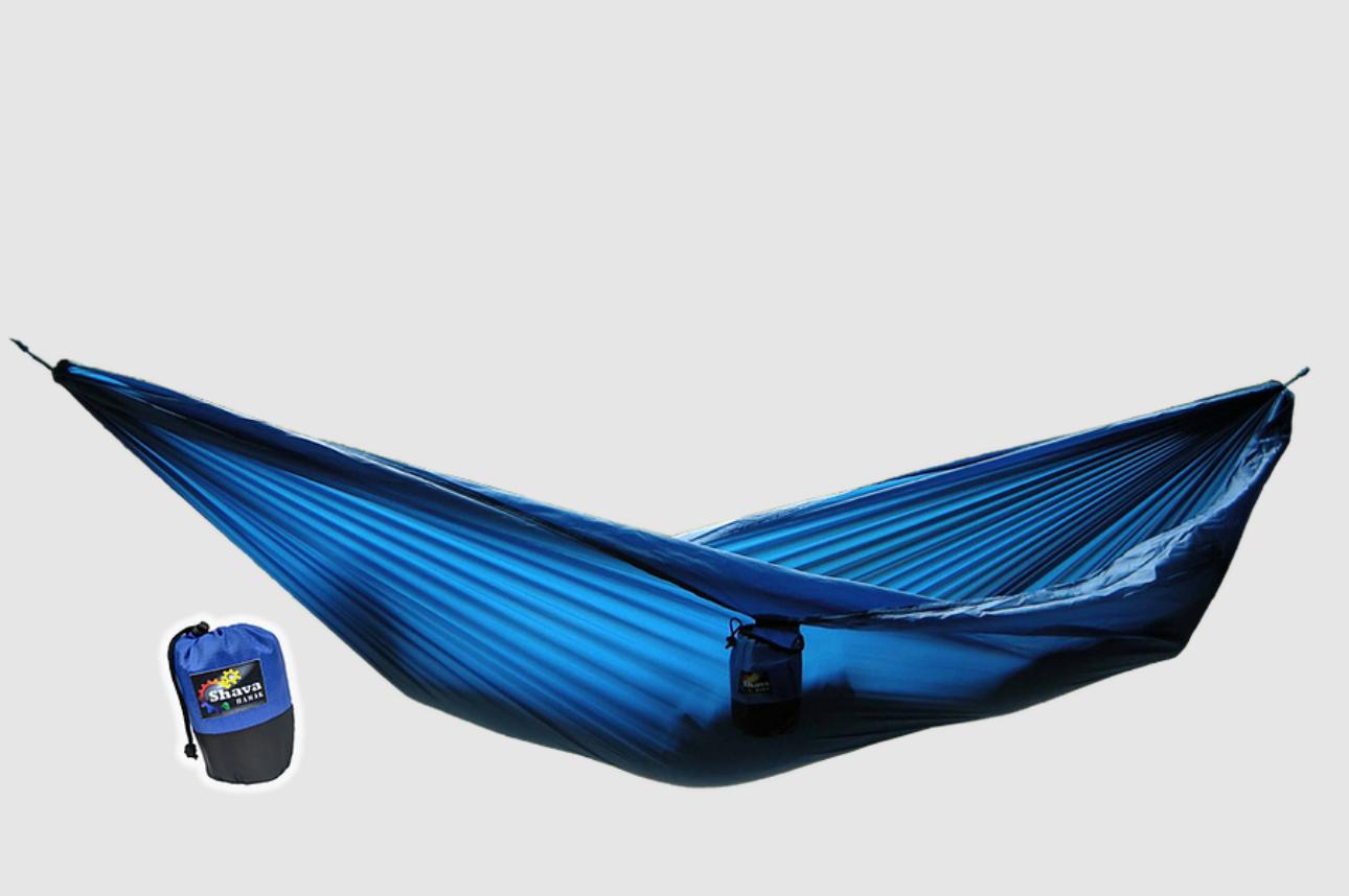 

Стильный ультралегкий туристический гамак Elite из полиэстера blue 2,7х1,5 м