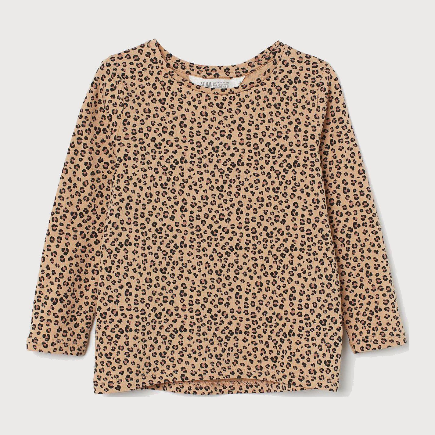 

Футболка с длинными рукавами H&M 64957891 92 см Бежевая