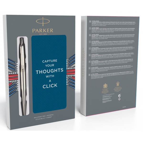 

Набір ручка Parker Jotter Stainless Steel + блокнот 16 132b18