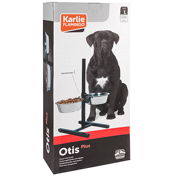 

Миски Flamingo H-Stand With Dishes ФЛАМИНГО для собак на штативе, нержавейка, L, 2х4л2х4 л, h=60 см