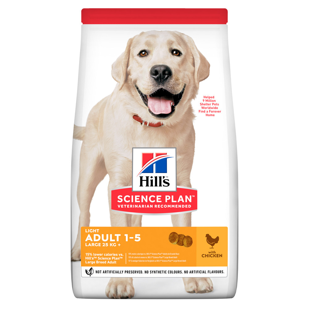 

Сухой корм Hill's SP Adult Light Large Breed для собак крупных пород с курицей, 14 кг