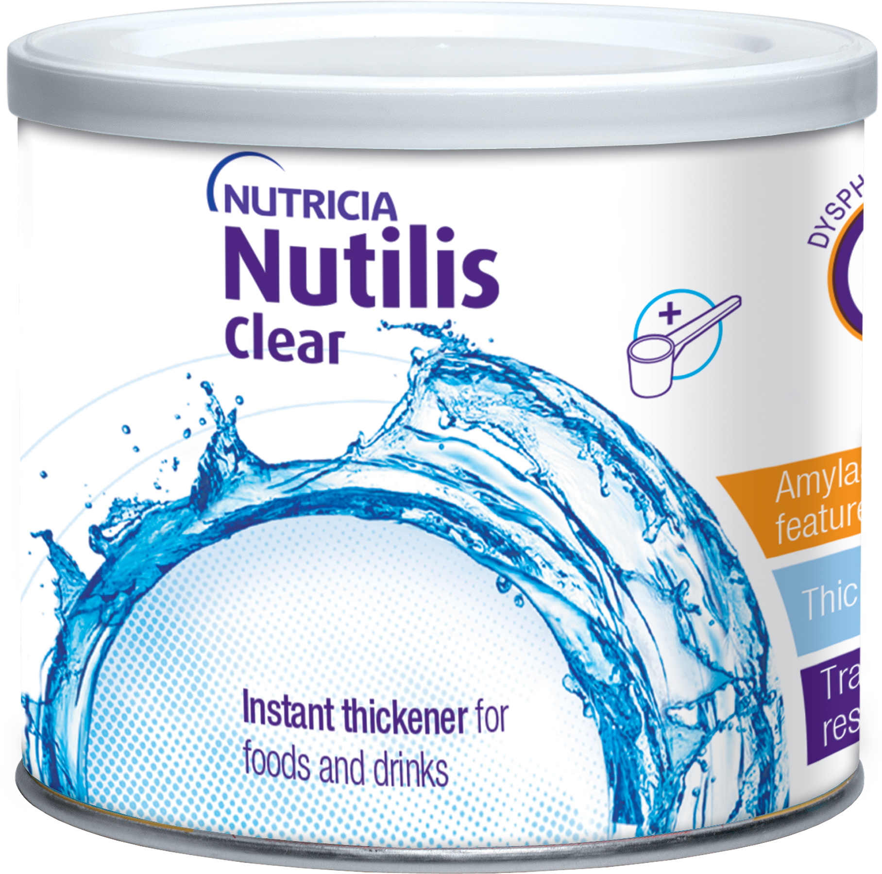 

Растворимый загуститель для жидкостей и напитков Nutricia Nutilis Clear 175 г (5016533652819)