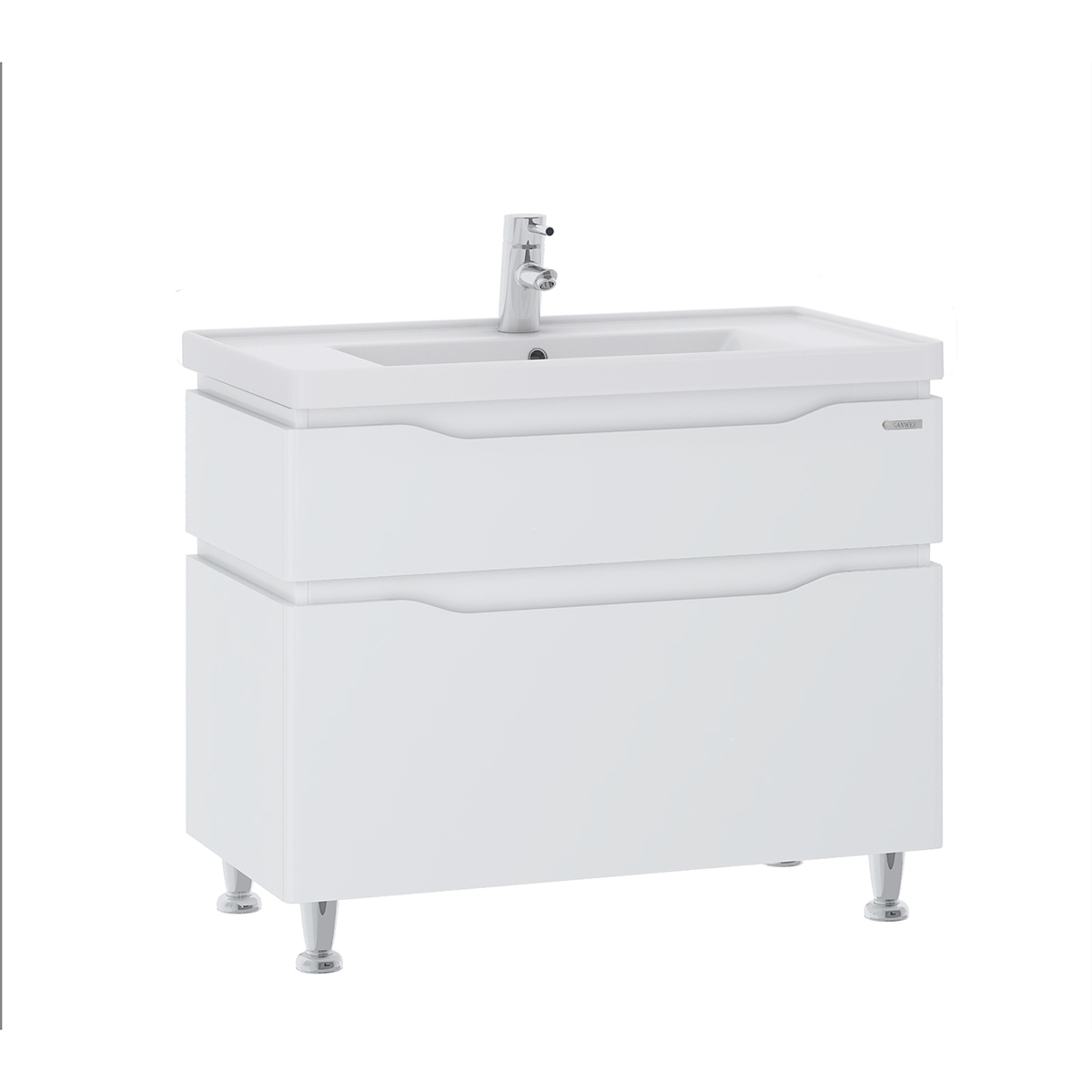 

Тумба SANWERK ALESSA напольная с умывальником Канте белая 70 см