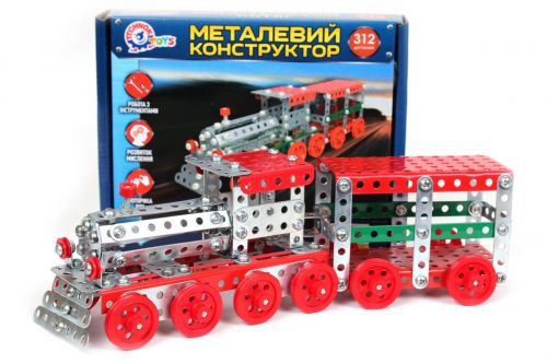 

Конструктор металлический "Поезд ТехноК", 312 деталей Технок. 36447