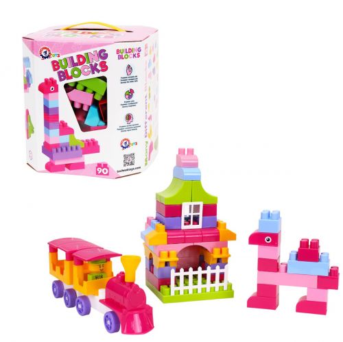 

Конструктор "Building Blocks", 90 деталей, розовый Технок. 36516