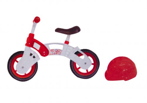 

Беговел "Star Bike" с шлемом, 10" (бело-красный) Kinderway. 40181