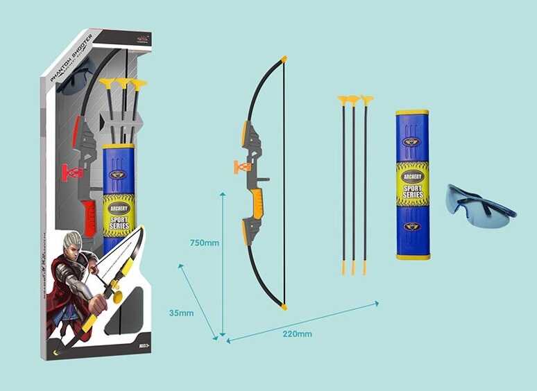 

Лук TQ 2020 Y 3 стрелы, в коробке (24)
