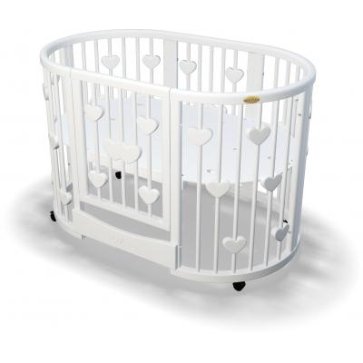 

Кроватка Ingvart Smartbed Plus с сердцами белый (4349003)