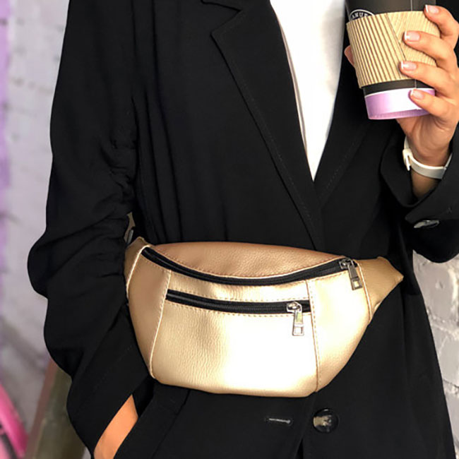 

Бананка Presentville BUMBAG экокожа золото