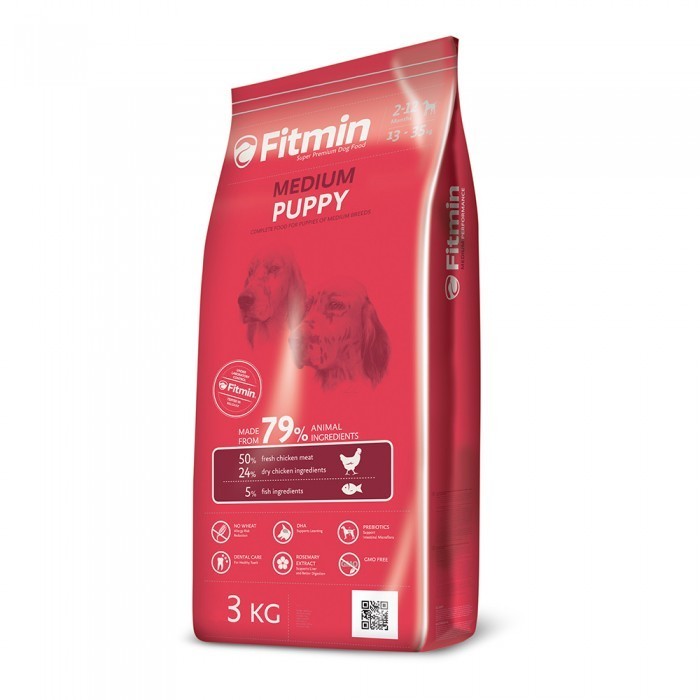 

Сухой корм для щенков средних пород Fitmin Dog Medium Puppy 3 кг