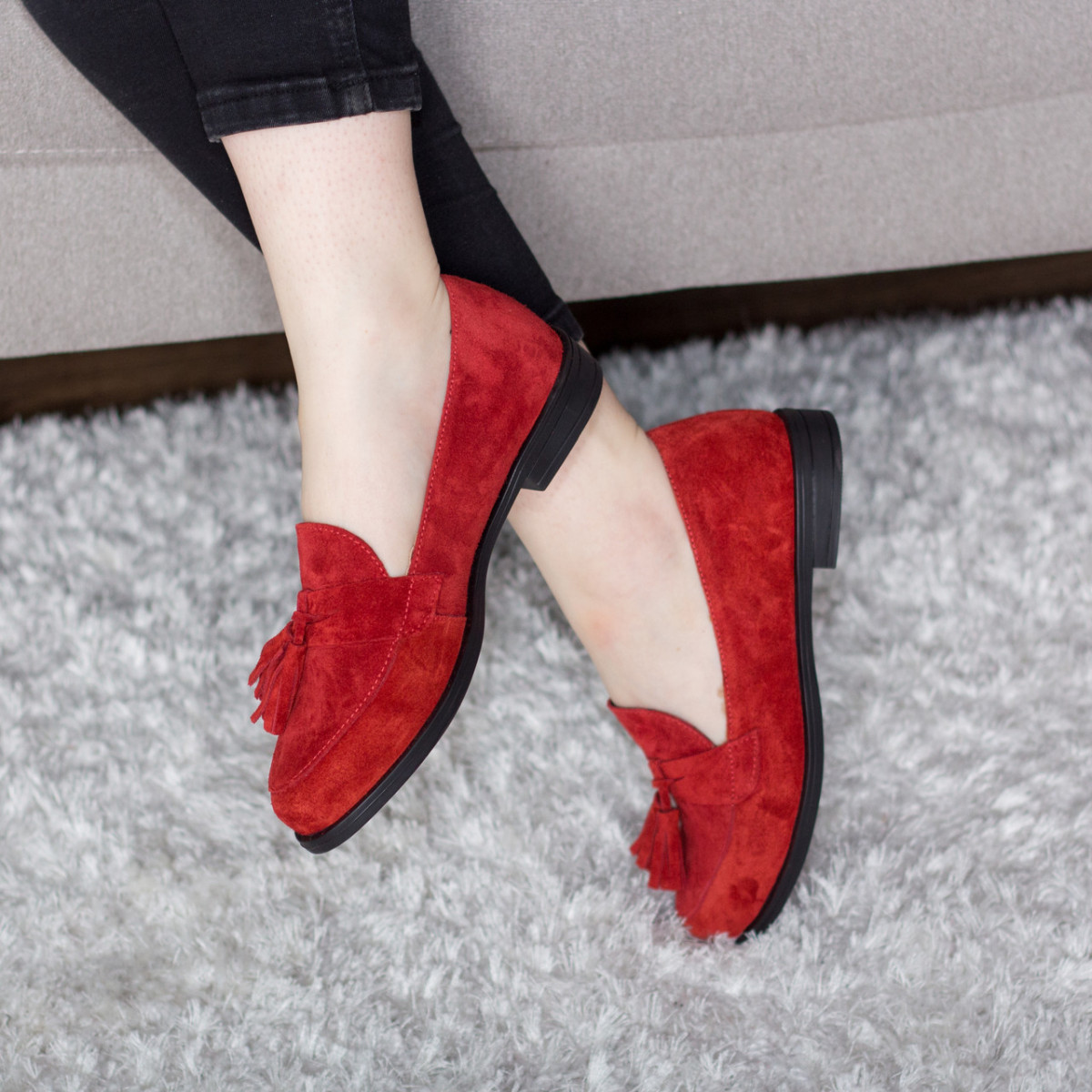 

Лоферы женские Shoes Falstaff 2799 38 размер 24.5 см Красный