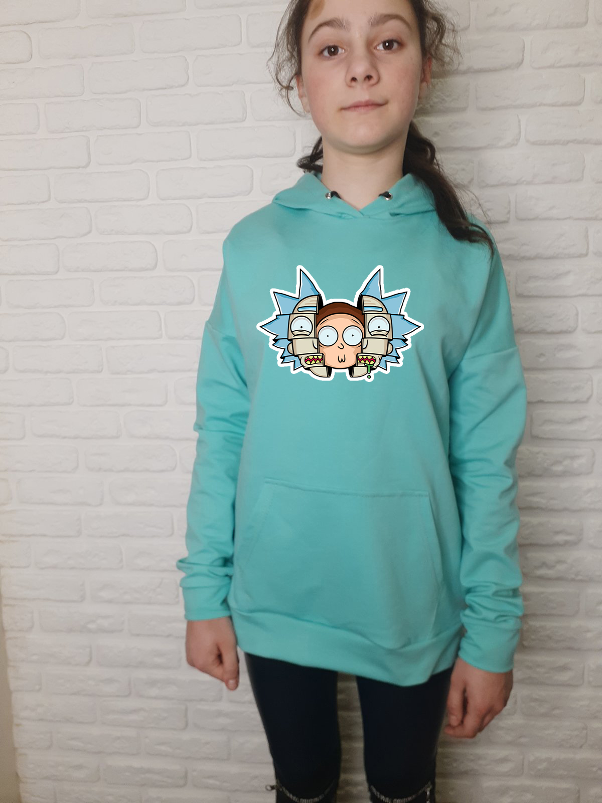 

Худи для девочек ArtSvet Рик и Морти (Rick and Morty) Бирюзовый 146 см NWRMBI