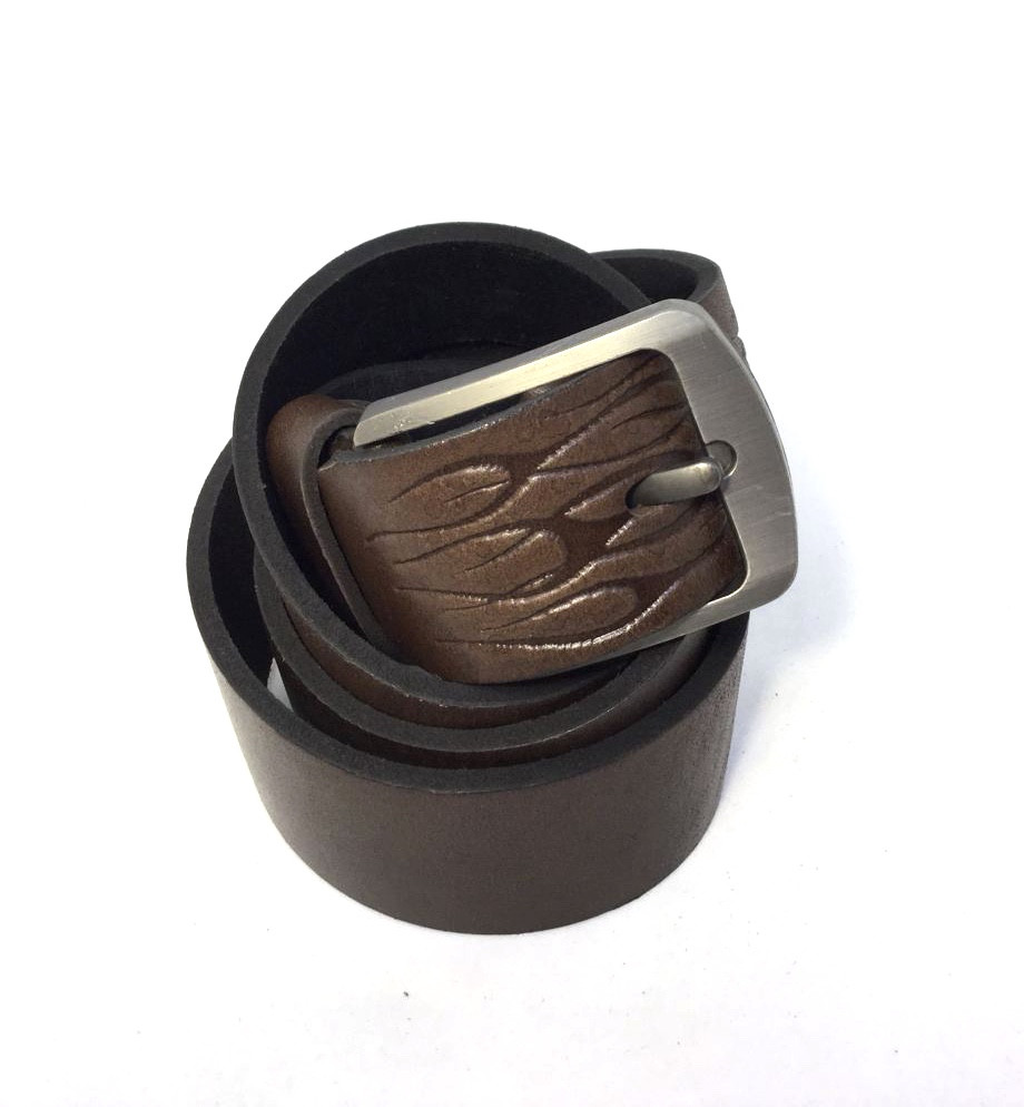 

Мужской ремень кожаный Masco 1100 110 см Коричневый