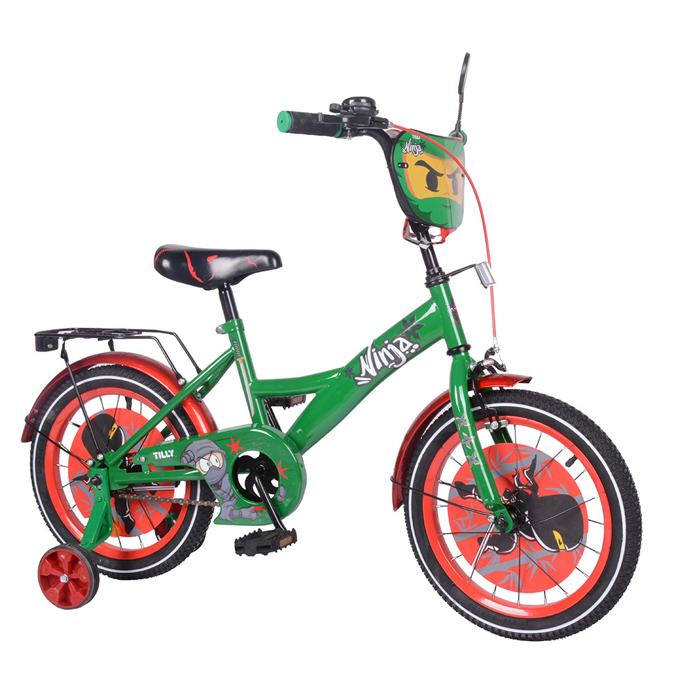 

Велосипед детский двухколесный Tilly Ninja 16" (T-216216/1 khaki + red)