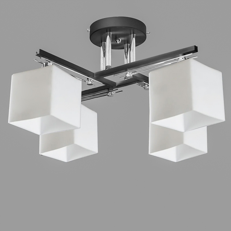 

Люстра стельова Light House NM-15746/4 CH+CF чорна