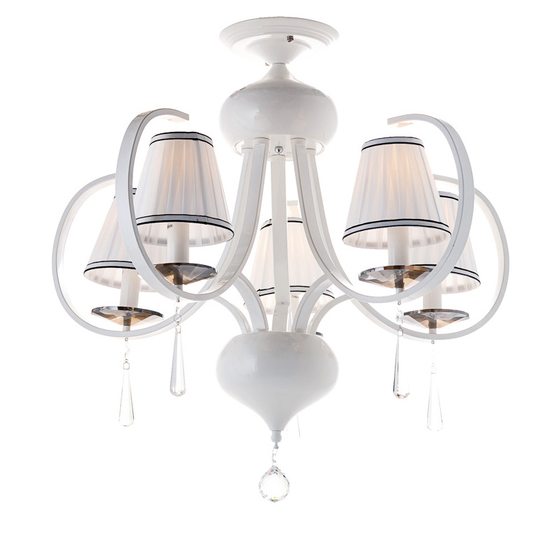

Люстра стельова з абажуром Light House ES-15788/5 біла