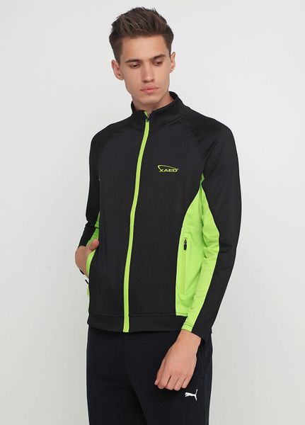 

Спортивная кофта XAED M Черный с салатовым (1065-970Х)