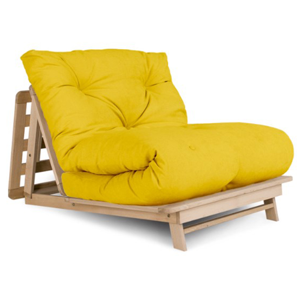 

Кресло футон в стиле Лофт в гостиную деревянное из массива бука Layti Woodman цвет натуральный/желтый