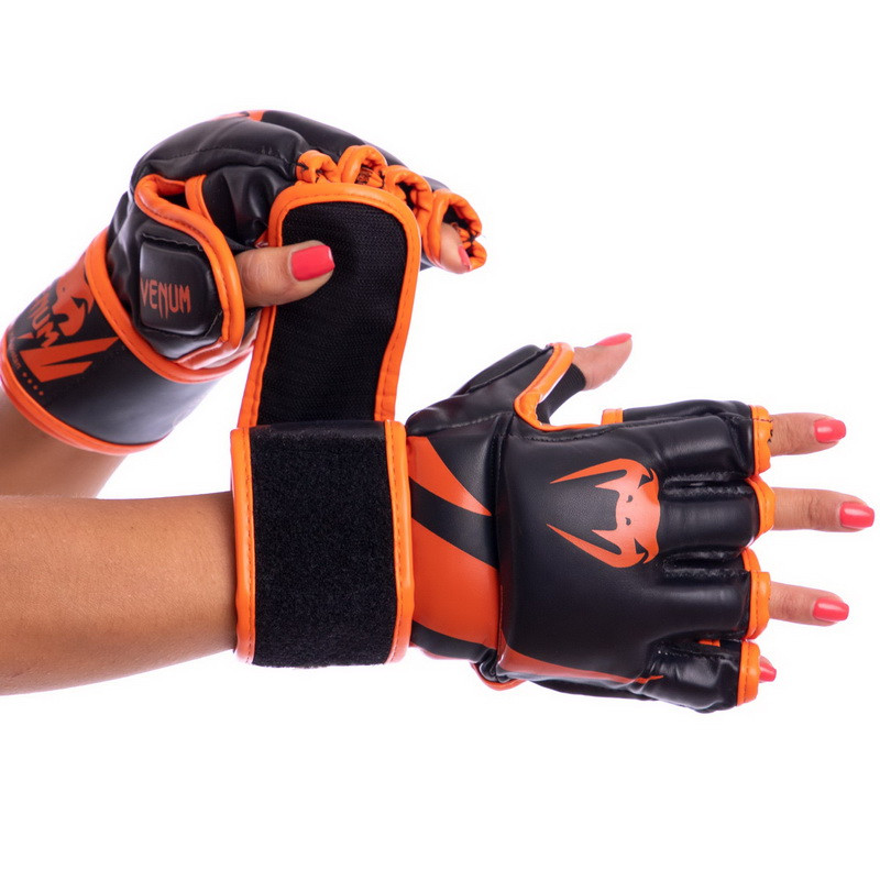 

Перчатки для смешанных единоборств Venum 5789 размер XL Black-Orange