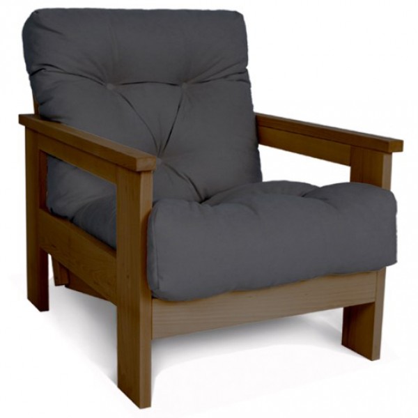 

Кресло в гостиную деревянное из массива бука Mexico Woodman цвет орех/пепельный